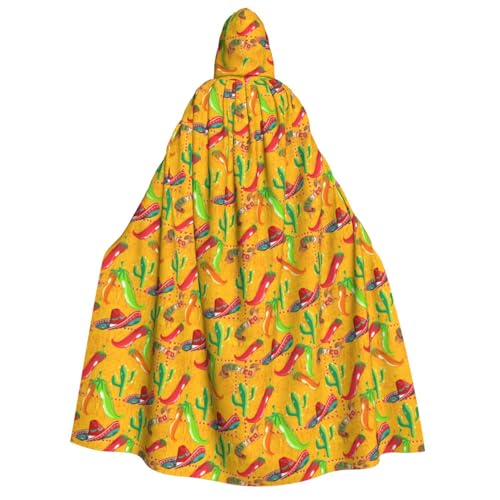 Yiyilong Kaktushut und Chili-Pfeffer-Druck, Uni, für Erwachsene, Kapuzenumhang, Dekoration, Umhang, Cosplay-Kostüme, Halloween-Kapuzenmantel Yiyilong Kaktushut und Chili-Pfeffer-Druck, Uni, für Erwachsene, Kapuzenumhang, Dekoration, Umhang, Cosplay-Kostüme, Halloween-Kapuzenmantel von Yiyilong
