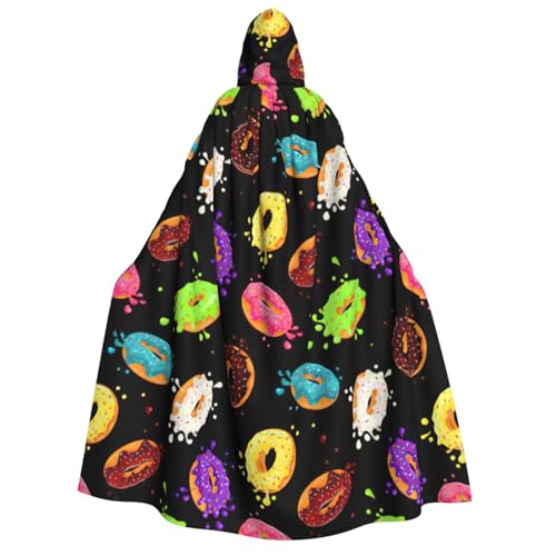 Yiyilong Kapuzenumhang mit Donut-Aufdruck, Uni, für Erwachsene, Dekoration, Cosplay-Kostüme, Halloween-Kapuzenmantel Yiyilong Kapuzenumhang mit Donut-Aufdruck, Uni, für Erwachsene, Dekoration, Cosplay-Kostüme, Halloween-Kapuzenmantel von Yiyilong