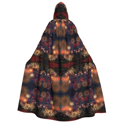 Yiyilong Kapuzenumhang mit Feuerwerk-Aufdruck, Uni, für Erwachsene, Dekoration, Cosplay-Kostüme, Halloween-Kapuzenmantel Yiyilong Kapuzenumhang mit Feuerwerk-Aufdruck, Uni, für Erwachsene, Dekoration, Cosplay-Kostüme, Halloween-Kapuzenmantel von Yiyilong