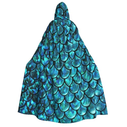 Yiyilong Kapuzenumhang mit Fischschuppen-Druck, Uni, für Erwachsene, Dekoration, Cosplay-Kostüme, Halloween-Kapuzenmantel Yiyilong Kapuzenumhang mit Fischschuppen-Druck, Uni, für Erwachsene, Dekoration, Cosplay-Kostüme, Halloween-Kapuzenmantel von Yiyilong