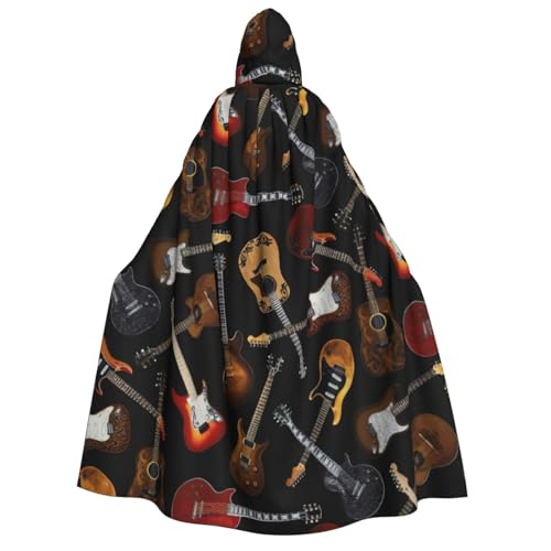 Yiyilong Kapuzenumhang mit Gitarren-Aufdruck, Uni, für Erwachsene, Dekoration, Cosplay-Kostüme, Halloween-Kapuzenmantel Yiyilong Kapuzenumhang mit Gitarren-Aufdruck, Uni, für Erwachsene, Dekoration, Cosplay-Kostüme, Halloween-Kapuzenmantel von Yiyilong