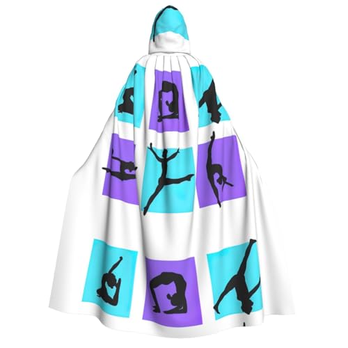 Yiyilong Kapuzenumhang mit Gymnastik-Spieldruck, Uni, für Erwachsene, Dekoration, Cosplay-Kostüme, Halloween-Kapuzenmantel von Yiyilong