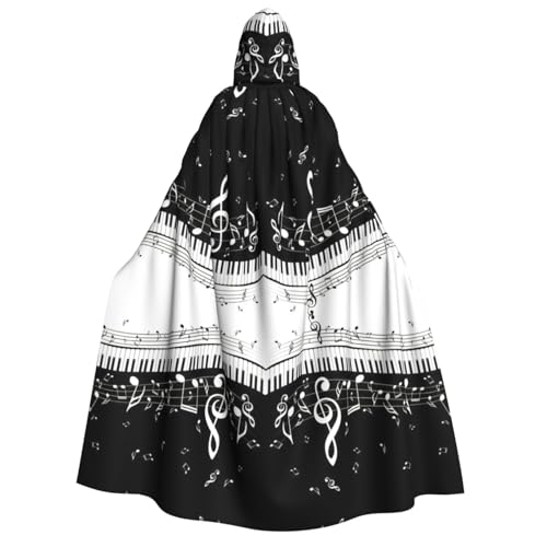 Yiyilong Kapuzenumhang mit Klaviertasten und Musiknoten, Uni, für Erwachsene, Dekoration, Umhang, Cosplay-Kostüme, Halloween-Kapuzenmantel Yiyilong Kapuzenumhang mit Klaviertasten und Musiknoten, Uni, für Erwachsene, Dekoration, Umhang, Cosplay-Kostüme, Halloween-Kapuzenmantel von Yiyilong