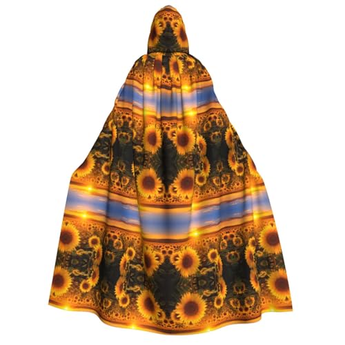 Yiyilong Kapuzenumhang mit Sonnenblumen-Aufdruck, Uni, für Erwachsene, Dekoration, Cosplay-Kostüme, Halloween-Kapuzenmantel Yiyilong Kapuzenumhang mit Sonnenblumen-Aufdruck, Uni, für Erwachsene, Dekoration, Cosplay-Kostüme, Halloween-Kapuzenmantel von Yiyilong