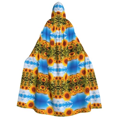 Yiyilong Kapuzenumhang mit Sonnenblumen-Aufdruck, Uni, für Erwachsene, Dekoration, Cosplay-Kostüme, Halloween-Kapuzenmantel Yiyilong Kapuzenumhang mit Sonnenblumen-Aufdruck, Uni, für Erwachsene, Dekoration, Cosplay-Kostüme, Halloween-Kapuzenmantel von Yiyilong