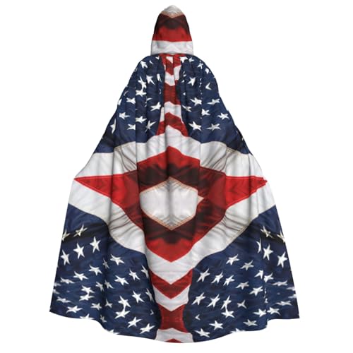 Yiyilong Kapuzenumhang mit amerikanischer Flagge, Uni, für Erwachsene, Dekoration, Cosplay-Kostüme, Halloween-Kapuzenmantel Yiyilong Kapuzenumhang mit amerikanischer Flagge, Uni, für Erwachsene, Dekoration, Cosplay-Kostüme, Halloween-Kapuzenmantel von Yiyilong