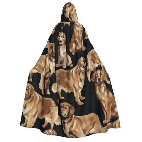 Yiyilong Kapuzenumhang mit goldenem Retriever-Aufdruck, Uni, für Erwachsene, Dekoration, Cosplay-Kostüme, Halloween-Kapuzenmantel Yiyilong Kapuzenumhang mit goldenem Retriever-Aufdruck, Uni, für Erwachsene, Dekoration, Cosplay-Kostüme, Halloween-Kapuzenmantel von Yiyilong