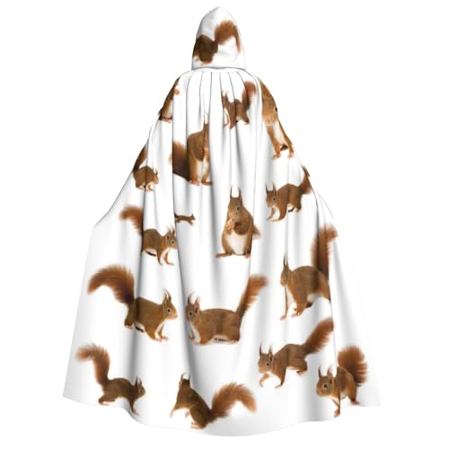Yiyilong Kapuzenumhang mit süßem Eichhörnchen-Druck, Uni, für Erwachsene, Dekoration, Cosplay-Kostüme, Halloween-Kapuzenmantel Yiyilong Kapuzenumhang mit süßem Eichhörnchen-Druck, Uni, für Erwachsene, Dekoration, Cosplay-Kostüme, Halloween-Kapuzenmantel von Yiyilong