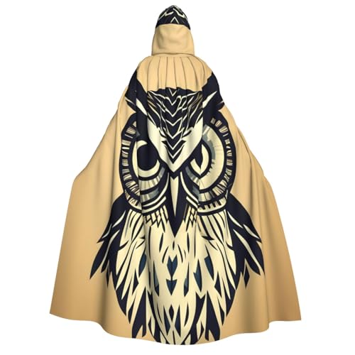 Yiyilong Kapuzenumhang mit süßem Eulen-Druck, Uni, für Erwachsene, Dekoration, Cosplay-Kostüme, Halloween-Kapuzenmantel Yiyilong Kapuzenumhang mit süßem Eulen-Druck, Uni, für Erwachsene, Dekoration, Cosplay-Kostüme, Halloween-Kapuzenmantel von Yiyilong