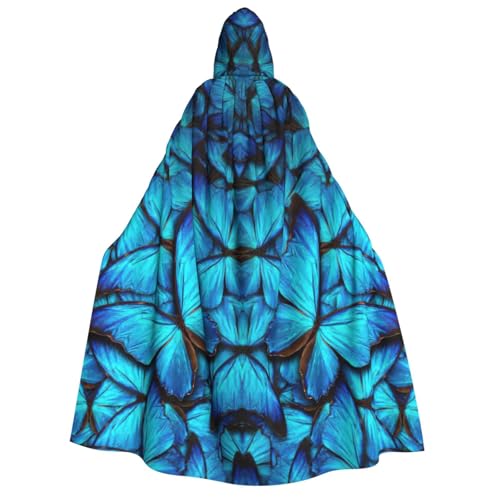Yiyilong Kapuzenumhang mit vielen blauen Schmetterlingen, Uni, für Erwachsene, Dekoration, Cosplay-Kostüme, Halloween-Kapuzenmantel Yiyilong Kapuzenumhang mit vielen blauen Schmetterlingen, Uni, für Erwachsene, Dekoration, Cosplay-Kostüme, Halloween-Kapuzenmantel von Yiyilong