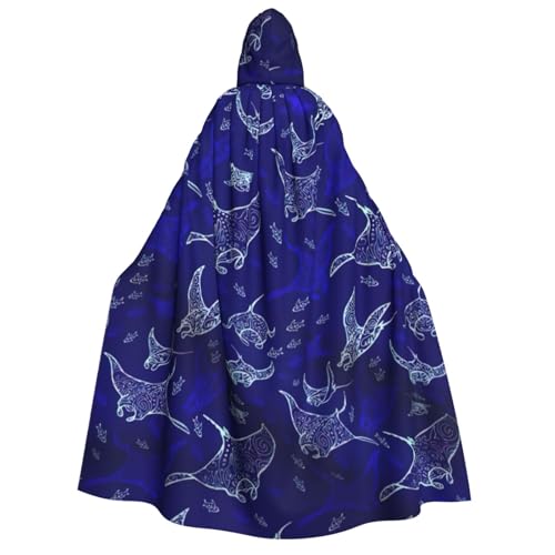 Yiyilong Manta Ray und Fisch-Aufdruck, Uni, für Erwachsene, Kapuzenumhang, Dekoration, Umhang, Cosplay-Kostüme, Halloween-Kapuzenmantel Yiyilong Manta Ray und Fisch-Aufdruck, Uni, für Erwachsene, Kapuzenumhang, Dekoration, Umhang, Cosplay-Kostüme, Halloween-Kapuzenmantel von Yiyilong