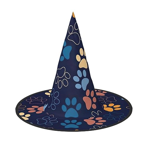 Yiyilong Niedlicher Hundepfotenabdruck, Halloween-Hexenhut, Dekorationen für Halloween-Party, Cosplay-Zubehör. Yiyilong Niedlicher Hundepfotenabdruck, Halloween-Hexenhut, Dekorationen für Halloween-Party, Cosplay-Zubehör. von Yiyilong