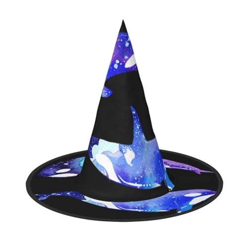 Yiyilong Orca Killerwal Druck Halloween Hexenhut Dekorationen für Halloween Party Cosplay Supplies von Yiyilong