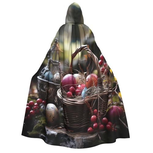 Yiyilong Ostereier, bunter Korbdruck, Uni, für Erwachsene, Kapuzenumhang, Dekoration, Umhang, Cosplay-Kostüme, Halloween-Kapuzenmantel Yiyilong Ostereier, bunter Korbdruck, Uni, für Erwachsene, Kapuzenumhang, Dekoration, Umhang, Cosplay-Kostüme, Halloween-Kapuzenmantel von Yiyilong