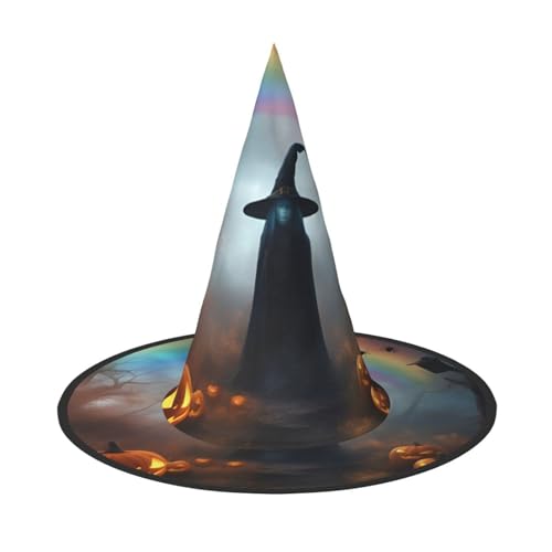 Yiyilong Regenbogen Halloween Geist Hexenhut Spinnen Druck Halloween Hexenhut Dekorationen für Halloween Party Yiyilong Regenbogen Halloween Geist Hexenhut Spinnen Druck Halloween Hexenhut Dekorationen für Halloween Party von Yiyilong