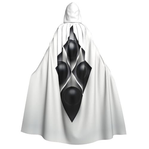 Yiyilong Schwarzer geometrischer Druck, Uni, für Erwachsene, Kapuzenumhang, Dekoration, Umhang, Cosplay-Kostüme, Halloween-Kapuzenmantel Yiyilong Schwarzer geometrischer Druck, Uni, für Erwachsene, Kapuzenumhang, Dekoration, Umhang, Cosplay-Kostüme, Halloween-Kapuzenmantel von Yiyilong