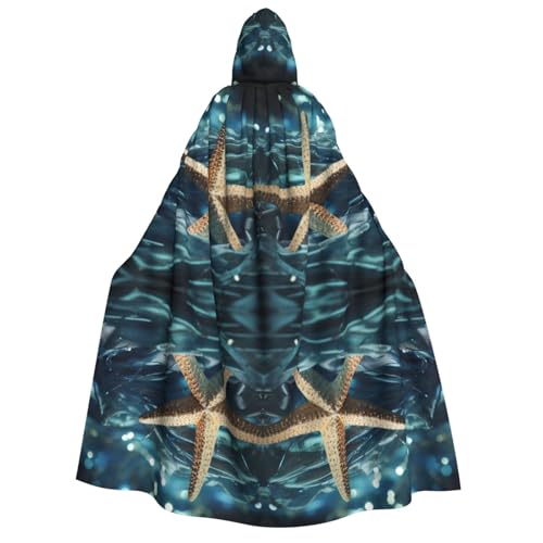 Yiyilong Seestern-Fischernetz-Aufdruck, Uni, für Erwachsene, Kapuzenumhang, Dekoration, Umhang, Cosplay-Kostüme, Halloween-Kapuzenmantel Yiyilong Seestern-Fischernetz-Aufdruck, Uni, für Erwachsene, Kapuzenumhang, Dekoration, Umhang, Cosplay-Kostüme, Halloween-Kapuzenmantel von Yiyilong