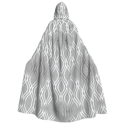 Yiyilong Silberfarbener geometrischer Figuren-Druck, Uni, für Erwachsene, Kapuzenumhang, Dekoration, Umhang, Cosplay-Kostüme, Halloween-Kapuzenmantel Yiyilong Silberfarbener geometrischer Figuren-Druck, Uni, für Erwachsene, Kapuzenumhang, Dekoration, Umhang, Cosplay-Kostüme, Halloween-Kapuzenmantel von Yiyilong