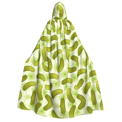 Yiyilong Sushi Dill Pickles Print Uni Erwachsene Kapuzenumhang Dekoration Umhang Cosplay Kostüme Halloween Hoodie Robe von Yiyilong