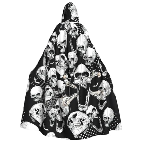 Yiyilong Totenkopf-Hintergrund, Uni, Kapuzenumhang für Erwachsene, Dekoration, Umhang, Cosplay-Kostüme, Halloween-Kapuzenmantel Yiyilong Totenkopf-Hintergrund, Uni, Kapuzenumhang für Erwachsene, Dekoration, Umhang, Cosplay-Kostüme, Halloween-Kapuzenmantel von Yiyilong