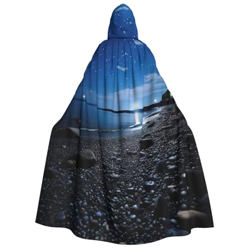 Yiyilong Umhang mit Kapuze und farbenfrohem Aufdruck, Uni, für Erwachsene, Dekoration, Cosplay-Kostüme, Halloween-Kapuzenmantel von Yiyilong
