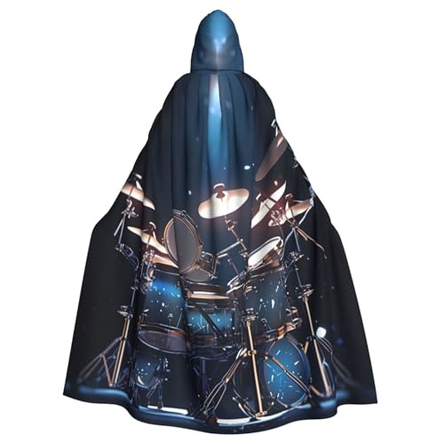 Yiyilong Uni Cool Drum Set Print Halloween Weihnachten Cosplay Kapuzen Erwachsene Party Dekoration Kapuzenumhang von Yiyilong