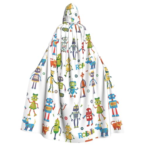Yiyilong Uni Cute Cartoon Roboter Print Halloween Christmas Cosplay Hooded Adult Party Decoration Hooded Cape von Yiyilong
