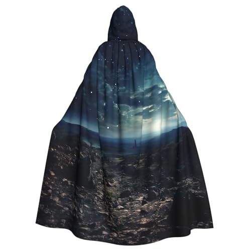 Yiyilong Uni Galaxy Planet Print Halloween Weihnachten Cosplay Kapuzen Erwachsene Party Dekoration Kapuzenumhang von Yiyilong