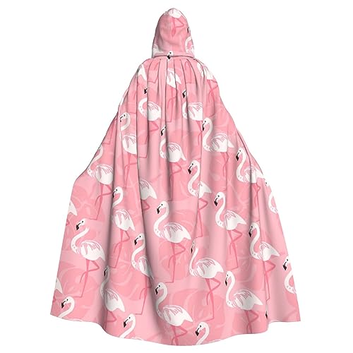 Yiyilong Uni-Kapuzenumhang mit Flamingo-Palmenblättern, Sommer, Halloween, Weihnachten, Cosplay, Dekoration für Erwachsene. von Yiyilong