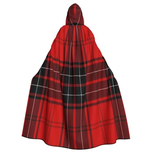 Yiyilong Uni-Kapuzenumhang mit rotem und schwarzem Karomuster, für Halloween, Weihnachten, Cosplay, für Erwachsene, Party-Dekoration, Kapuzenumhang. Yiyilong Uni-Kapuzenumhang mit rotem und schwarzem Karomuster, für Halloween, Weihnachten, Cosplay, für Erwachsene, Party-Dekoration, Kapuzenumhang. von Yiyilong
