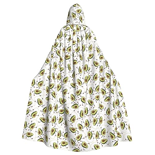 Yiyilong Uni Lustiger Cartoon-Avocado-Druck, Halloween, Weihnachten, Cosplay, mit Kapuze, Erwachsenen-Party-Dekoration, Kapuzenumhang. von Yiyilong