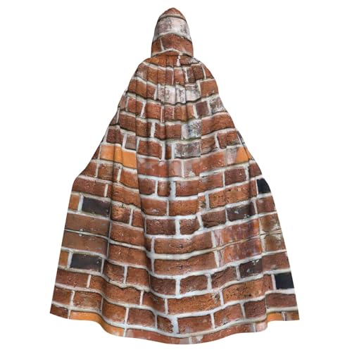 Yiyilong Uni Old Brick Wall Print Halloween Christmas Cosplay Hooded Adult Party Decoration Hooded Cape von Yiyilong