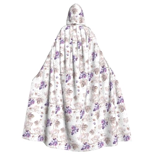 Yiyilong Uni Schöne Weinblätter Druck Halloween Weihnachten Cosplay Kapuzen Erwachsene Party Dekoration Kapuzenumhang von Yiyilong