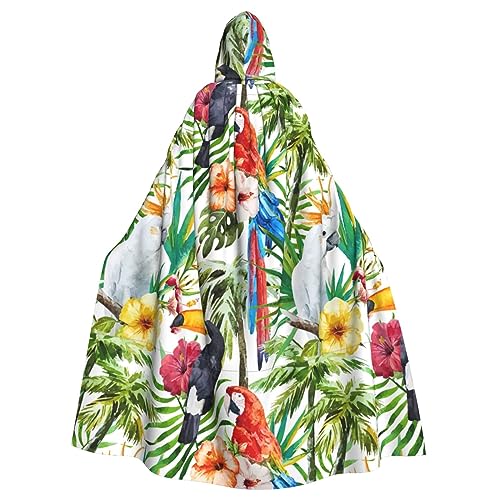 Yiyilong Uni Tukane, Papagei, Palme, Blätter, Druck, Halloween, Weihnachten, Cosplay, mit Kapuze, Erwachsenen-Party-Dekoration, Kapuzenumhang. Yiyilong Uni Tukane, Papagei, Palme, Blätter, Druck, Halloween, Weihnachten, Cosplay, mit Kapuze, Erwachsenen-Party-Dekoration, Kapuzenumhang. von Yiyilong