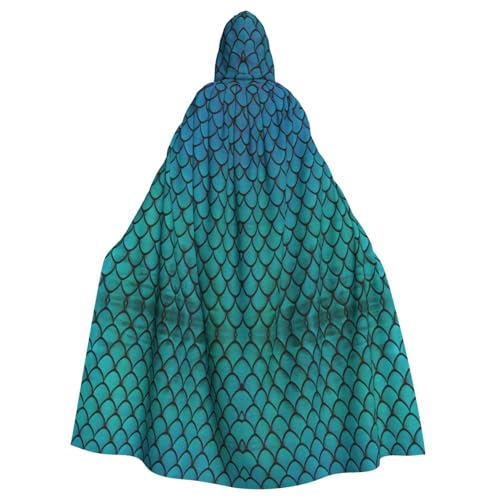 Yiyilong Uni blauer Fischschuppen-Druck, Halloween, Weihnachten, Cosplay, mit Kapuze, Erwachsenen-Party-Dekoration, Kapuzenumhang. Yiyilong Uni blauer Fischschuppen-Druck, Halloween, Weihnachten, Cosplay, mit Kapuze, Erwachsenen-Party-Dekoration, Kapuzenumhang. von Yiyilong