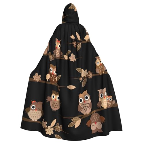 Yiyilong Uni süße braune Cartoon-Eulen Druck Halloween Weihnachten Cosplay Kapuze Erwachsene Party Dekoration Kapuzenumhang Yiyilong Uni süße braune Cartoon-Eulen Druck Halloween Weihnachten Cosplay Kapuze Erwachsene Party Dekoration Kapuzenumhang von Yiyilong
