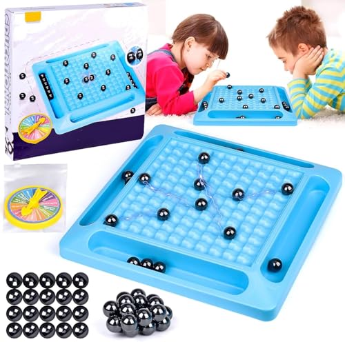 Magnetisches Schachspiel, Magnetspiel Magnet Spiel, Magnetspiel 20 Magnetsteine, Reisen Magnet Spiel Chess Game, Brettspiel für Familientreffen Party Kinder Mini Schachspiel von Yizemay