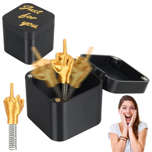 Mittelfinger Überraschungsbox, Mittelfinger Geschenke Box, Mittelfinger Prank Geschenk für Erwachsene Büro und Wohnkultur Fun Prank Gift Surprise Box von Yizemay