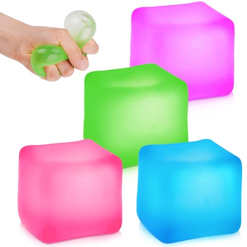 Stressbälle Doh Fidget Cube, 4 Stück Squishy Stressbälle Antistressball, Quetschball Sensory Squeeze Toy für Kinder Erwachsene ADHS, Angst, OCD Angst abbauen und Beruhigung Stressbälle Doh Fidget Cube, 4 Stück Squishy Stressbälle Antistressball, Quetschball Sensory Squeeze Toy für Kinder Erwachsene ADHS, Angst, OCD Angst abbauen und Beruhigung von Yizemay