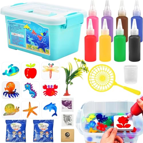 Yizemay 3D Aqua Gelz Kreativ Set, Aqua Gelz Starter Set, Magischer Wasserelfe Magic Water Elf, Wassergel Spielzeug, Handgemachtes Wasserspielzeug für Kinder von Yizemay
