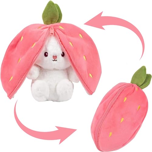 Yizemay Osterhase Plüschtier, Bunny Pal Hase Plüschtier Verstecken, Plush Hasen Erdbeeren, Kuscheltier Osterhase Puppe Geschenk für Kinder Yizemay Osterhase Plüschtier, Bunny Pal Hase Plüschtier Verstecken, Plush Hasen Erdbeeren, Kuscheltier Osterhase Puppe Geschenk für Kinder von Yizemay