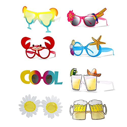 Yizemay Party lustige Brille, 8 Stück Neuheit Party Brillen für Kinder Erwachsene tropische hawaiianische Sonnenbrille für Strand Party Foto Requisite Sommer Party Supplies Yizemay Party lustige Brille, 8 Stück Neuheit Party Brillen für Kinder Erwachsene tropische hawaiianische Sonnenbrille für Strand Party Foto Requisite Sommer Party Supplies von Yizemay