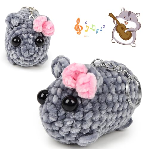 Yizemay Sad Hamster, Muttertag Hamsti Hamster Kuscheltiere Plushies, Sad Hamstere Meme Plüschtier mit Eingebautem Geigensound für Mama, Kuscheltier Klein Weiches Plüsch Geschenk Familie, Freunde von Yizemay