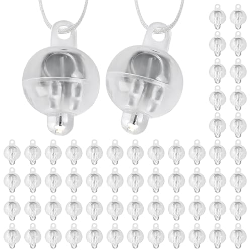 Yizhet LED Ballons Lichter mit Haken, 60 x Mini LED Lichter Luftballons, Mini Runde Ball Ballon Licht, Dekoration für Papier Laterne, Weihnachten, Party, Geburtstag, Halloween Deko (Warmwhite) von Yizhet