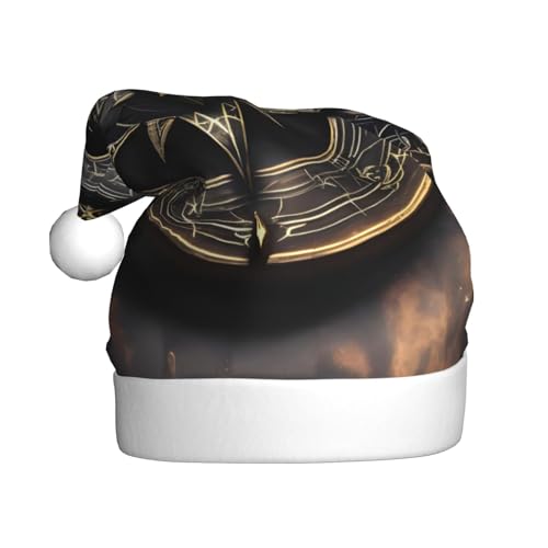 Magisches Design nordische Runen Kompass Weihnachtsmütze für Erwachsene. Festliche Weihnachtsmütze mit Bommel, Unisex-Kappe für Weihnachtsfeiern. von Yizhiyz