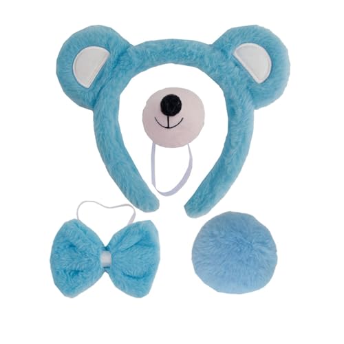 Yjcnelcr 4/5/6 Stück Bärenkostüme, Cosplays, Bärenohren, Stirnbänder, Schwanz, Fliege, Nasen-Handschuh, Tier-Kostüm-Zubehör Yjcnelcr 4/5/6 Stück Bärenkostüme, Cosplays, Bärenohren, Stirnbänder, Schwanz, Fliege, Nasen-Handschuh, Tier-Kostüm-Zubehör von Yjcnelcr