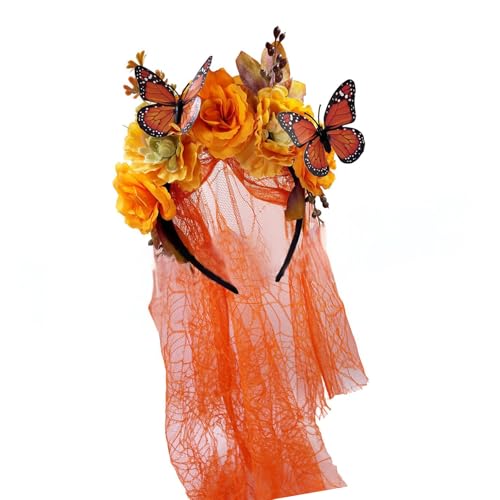 Yjcnelcr Atmungsaktive Polyester-Haarringe mit schwarzem Schal, geheimnisvolle Schleier, Stirnbänder für Halloween-Festlichkeiten und Rollenspiele Yjcnelcr Atmungsaktive Polyester-Haarringe mit schwarzem Schal, geheimnisvolle Schleier, Stirnbänder für Halloween-Festlichkeiten und Rollenspiele von Yjcnelcr