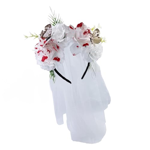 Yjcnelcr Atmungsaktive Polyester-Haarringe mit schwarzem Schal, geheimnisvolle Schleier, Stirnbänder für Halloween-Festlichkeiten und Rollenspiele Yjcnelcr Atmungsaktive Polyester-Haarringe mit schwarzem Schal, geheimnisvolle Schleier, Stirnbänder für Halloween-Festlichkeiten und Rollenspiele von Yjcnelcr