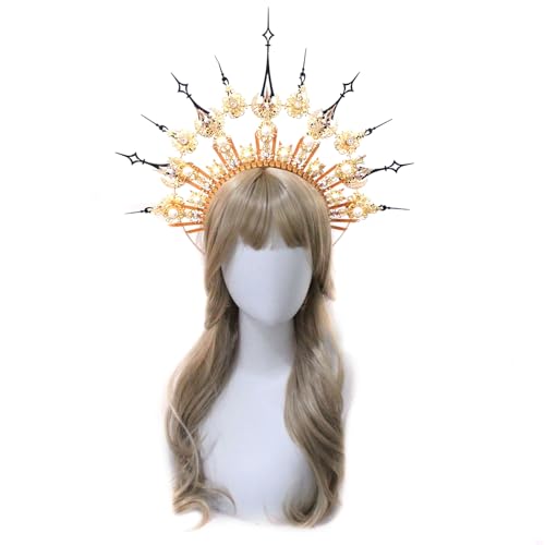 Yjcnelcr Kopfschmuck Stirnband Vintage Monther God Haarband Halloween Party Kostüm Handgemachte Kits Kopfschmuck Kits von Yjcnelcr