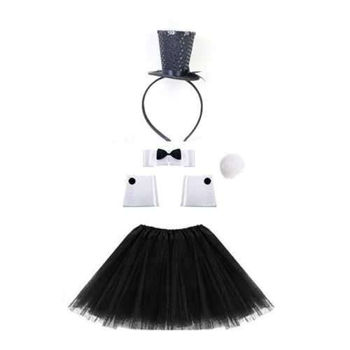 Yjcnelcr Neujahrsparty-Kostüm-Set mit Fliege, Tüllrock, gestreifte Strümpfe, LasVegas, Fattuesday-Dekoration, Karneval, Party-Requisiten Yjcnelcr Neujahrsparty-Kostüm-Set mit Fliege, Tüllrock, gestreifte Strümpfe, LasVegas, Fattuesday-Dekoration, Karneval, Party-Requisiten von Yjcnelcr